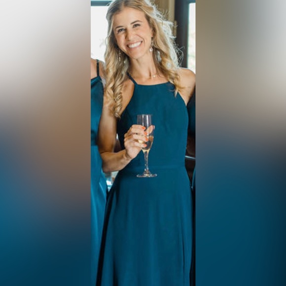 Azazie Bree Dress in Dark Navy - Picture 4 of 4